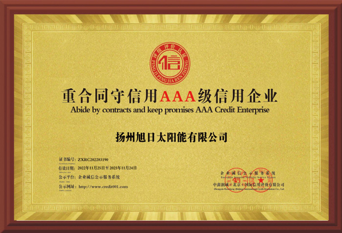 重合同守信用AAA級(jí)信用企業(yè)